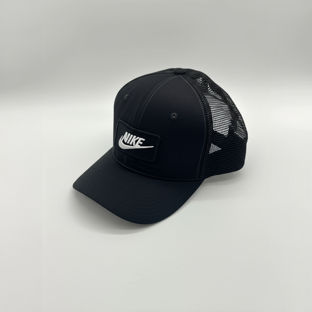 Gorra Nike tela y malla con visera curva-Hombre ajustable