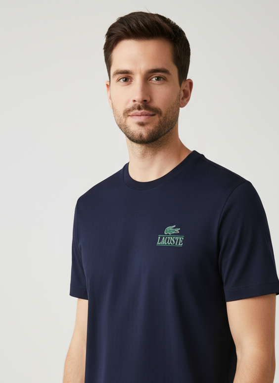 Camiseta Lacoste Unisex Heavy Cotton T-shirt-Hombre Manga Corta